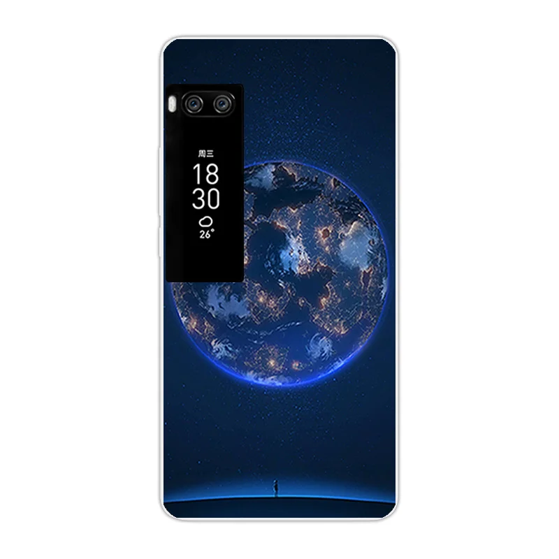 Для Meizu Pro 7 силиконовый чехол из мягкого ТПУ Защитный Ультра тонкий Fundas 5,2 дюймов для Meizu Pro 7 PRO7 звездное небо телефон случаях