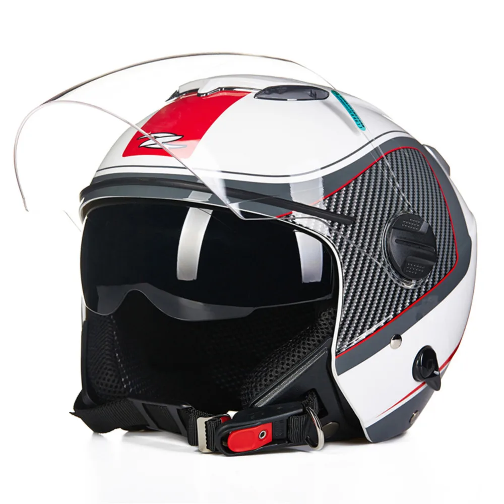 Высокое качество мотоциклетный шлем Двойные Козырьки с открытым лицом Capacete Da