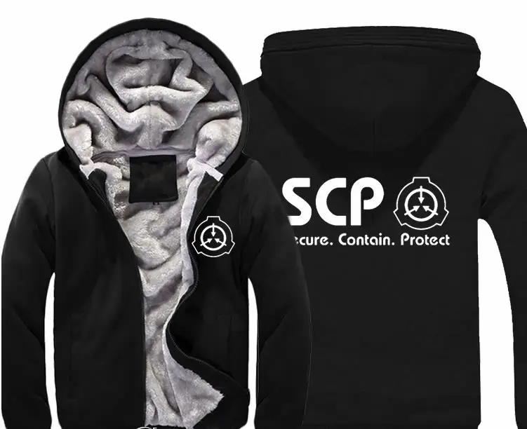 Толстовка SCP Secure содержит Protect Мужская Повседневная зимняя куртка пальто теплая