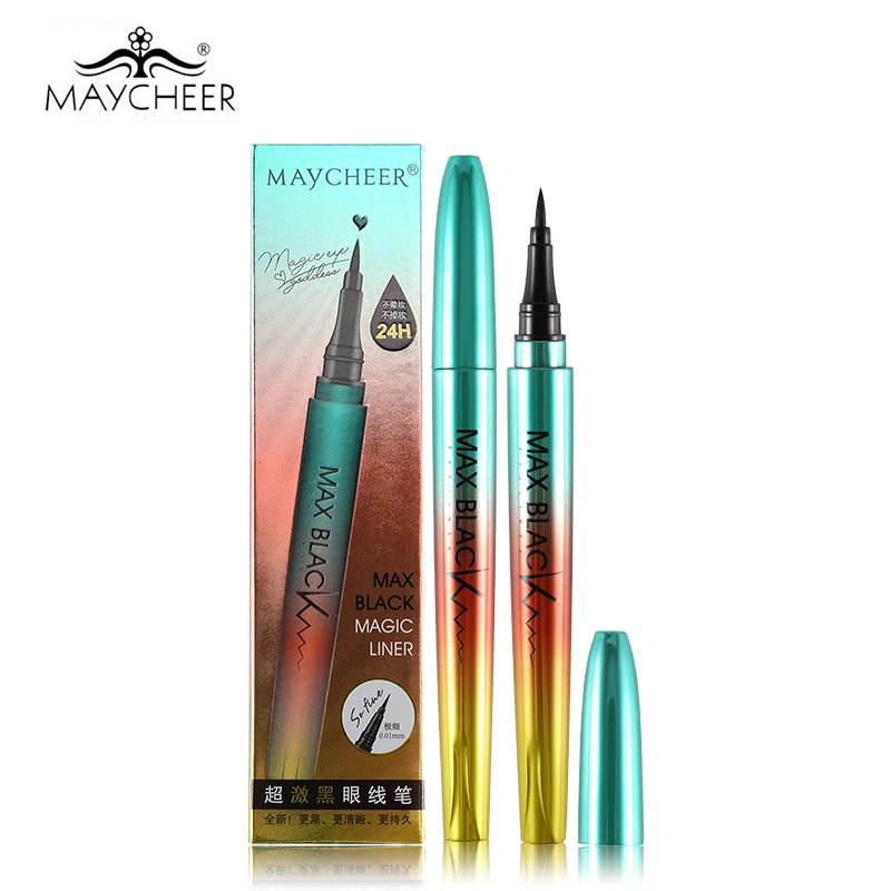 MAYCHEER 0,01 мм Ultimate черные чернила жидкая подводка для глаз Карандаш Макияж определение Гладкий долговечный водонепроницаемый карандаш для глаз