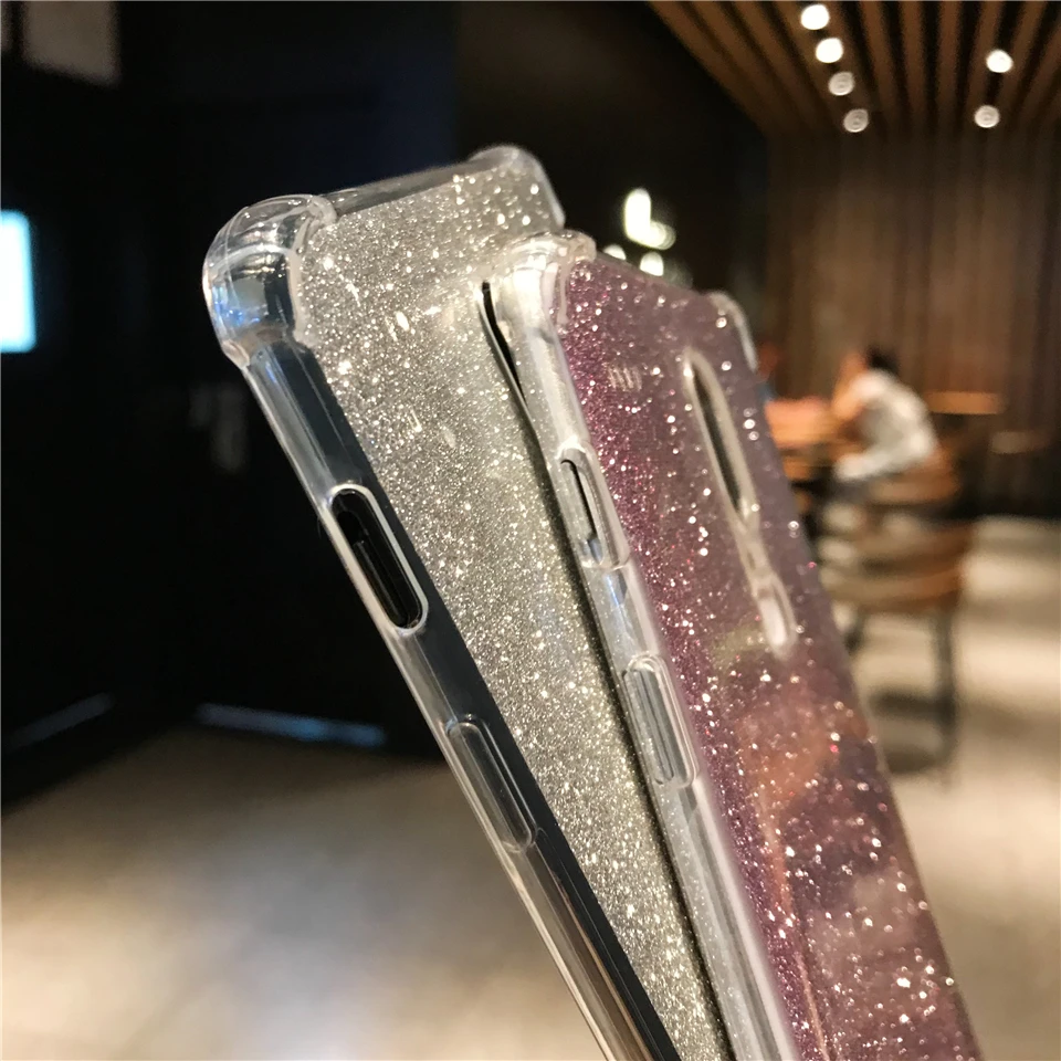 Блестящий противоударный силиконовый чехол 2 в 1 для OnePlus 6 5T Meizu M5 M6 Note M5S M6S M6T 15 Lite