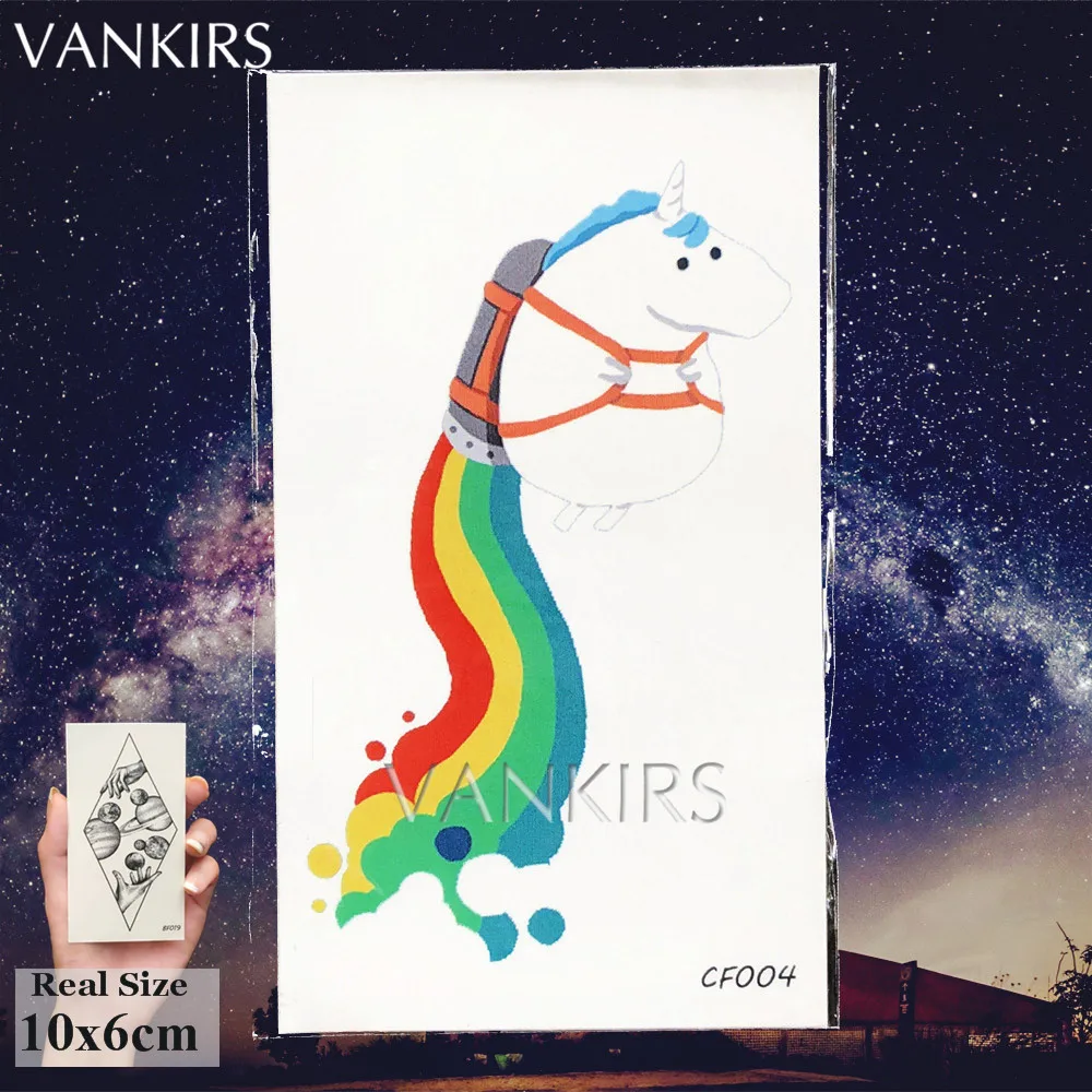 3D мультяшный слон воздушный шар геометрические маленькие татуировки для детей