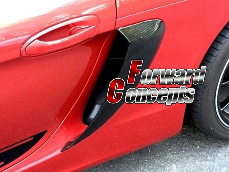 Подходит для 2013 2016 углеродного волокна 981 Boxster Cayman Gt4 Gts боковые воздухопропускные