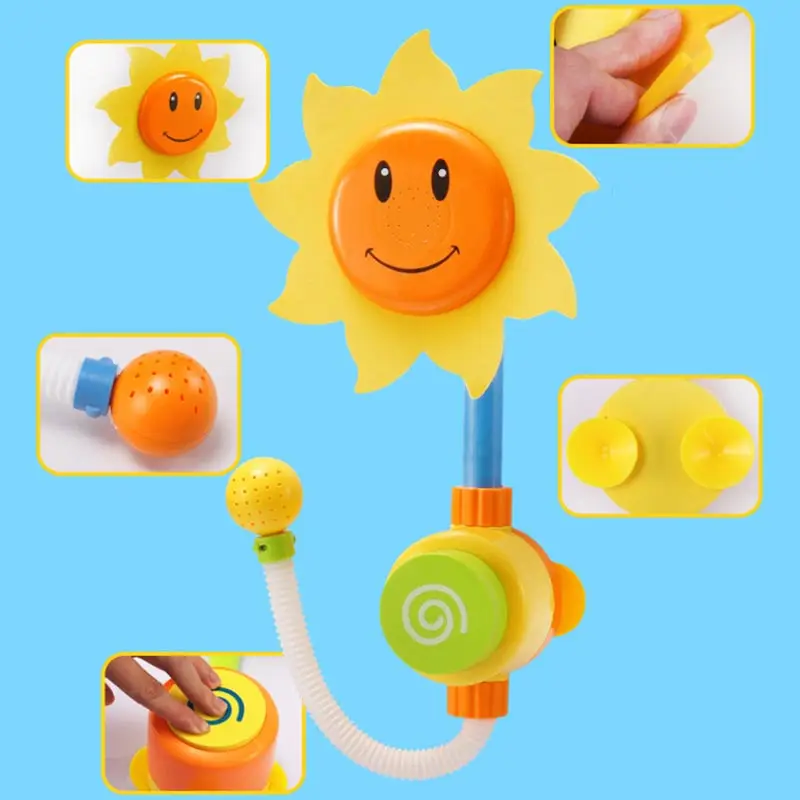 Water Shower Spraying Tool Sunflower Baby Bath Toys Bathing Tub Fountain Toy Kids Gifts M09 | Игрушки и хобби