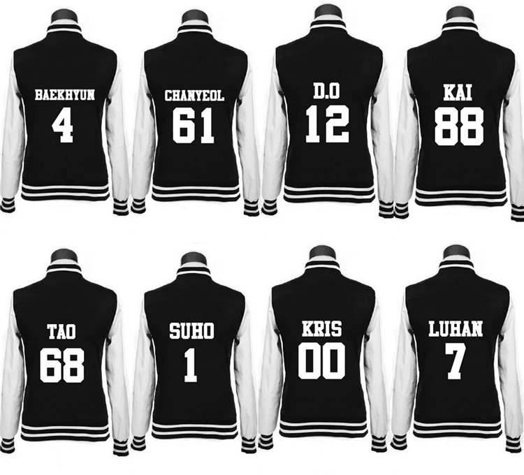 Коллекция 2017 года бейсбольная форма kpop exo одежда с длинными рукавами детская