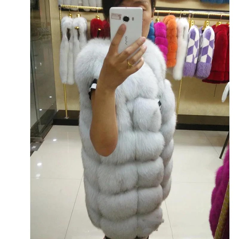 Женская Шуба из натурального меха зимняя шуба цельного лисьего по