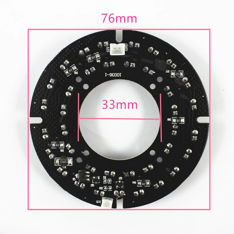 850nm 36LED 8 мм инфракрасная ИК светодиодная плата для камеры 45 градусов Лампа. CY 36f8