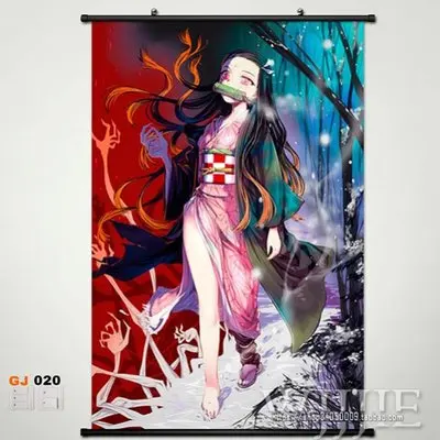 Домашний декор японского аниме настенный плакат прокрутка демон Slayer: Kimetsu no Yaiba