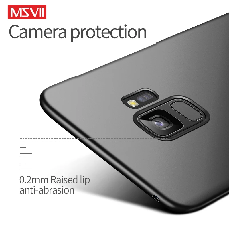 Msvii чехол для Samsung S9 тонкий полностью жесткий матовый из поликарбоната Galaxy Plus