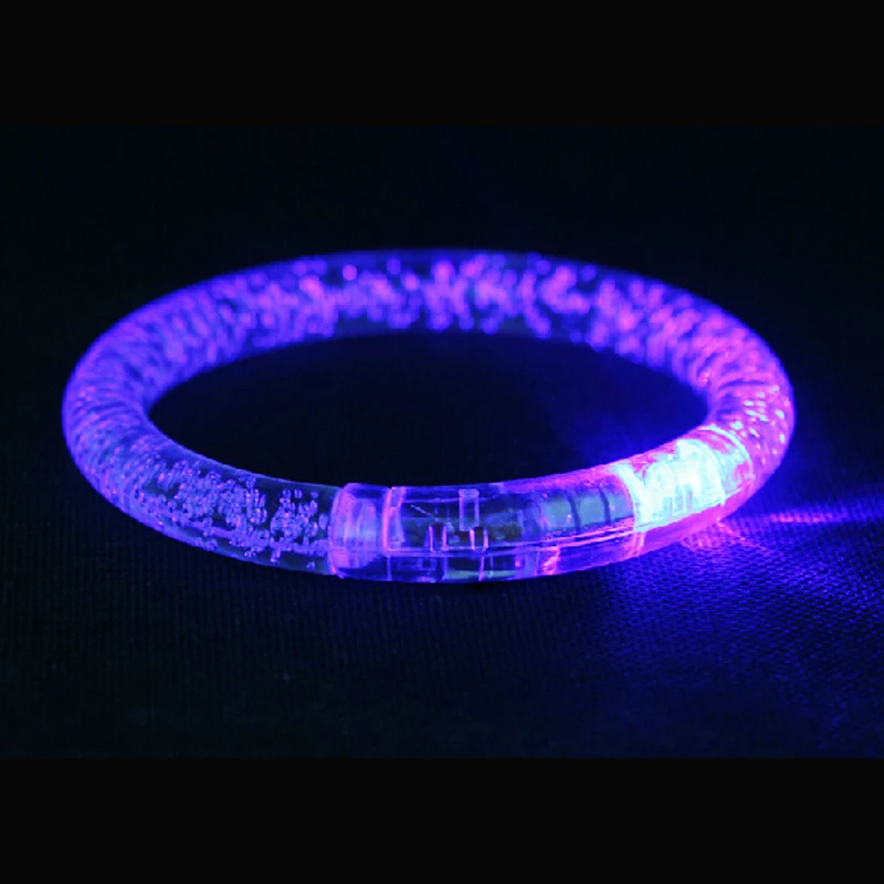 12 шт./лот Акриловые RGB LED мигает браслет свет работающий от батареи огни для бар