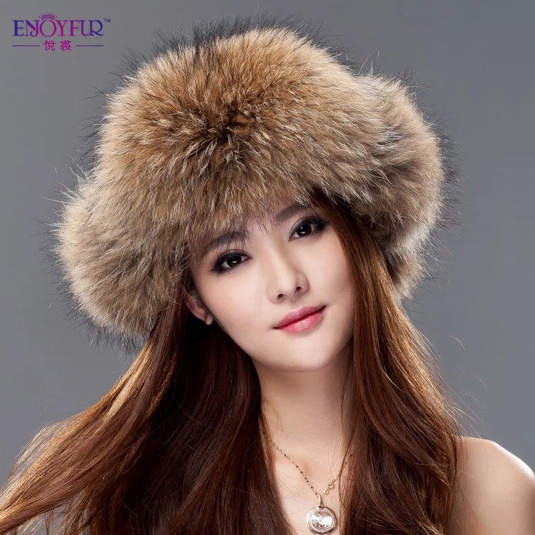 

new natural sliver fox raccoon fur cap genuine leather warm ear hat winter real fur hats for men protector cap wholesale