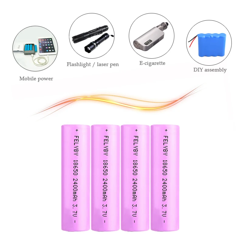 FELYBY Горячая оригинальный бренд 20pcs 18650 литий-ионная аккумуляторная батарея 3 7 V 100%