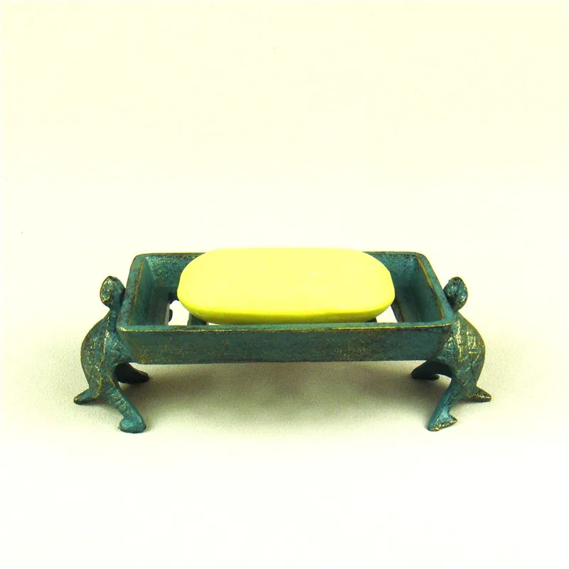 

Cast Iron Sea Turtle Soap Box Decorative Metal Hawksbill Soap Dish Restroom Daily Necessity Organizer Ornament Craft Accessories