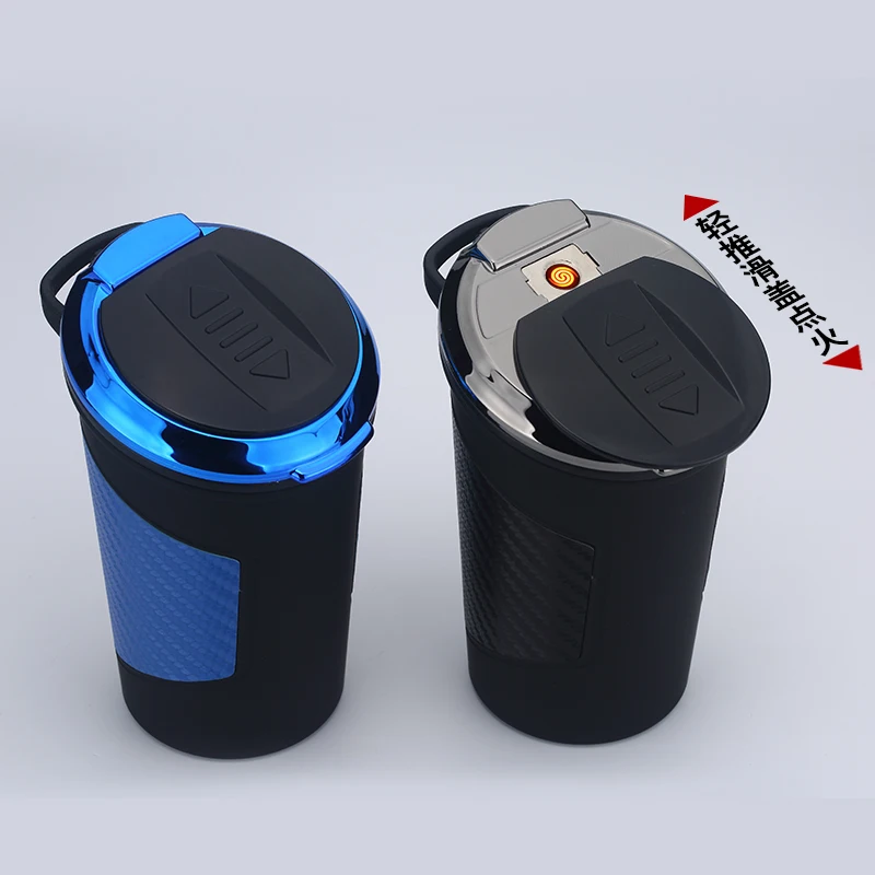 Маленький портативный цилиндр двойного назначения USB слайдер ремень зажигания электрическая печь линия Зажигалка портативная автомобильная пепельница с крышкой 825 в