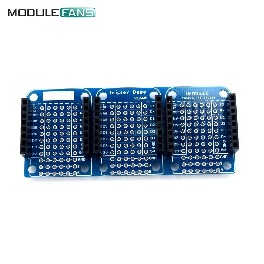Для Wemos D1 Mini тройная розетка Базовая экранная плата NodeMCU совместимая с ESP8266