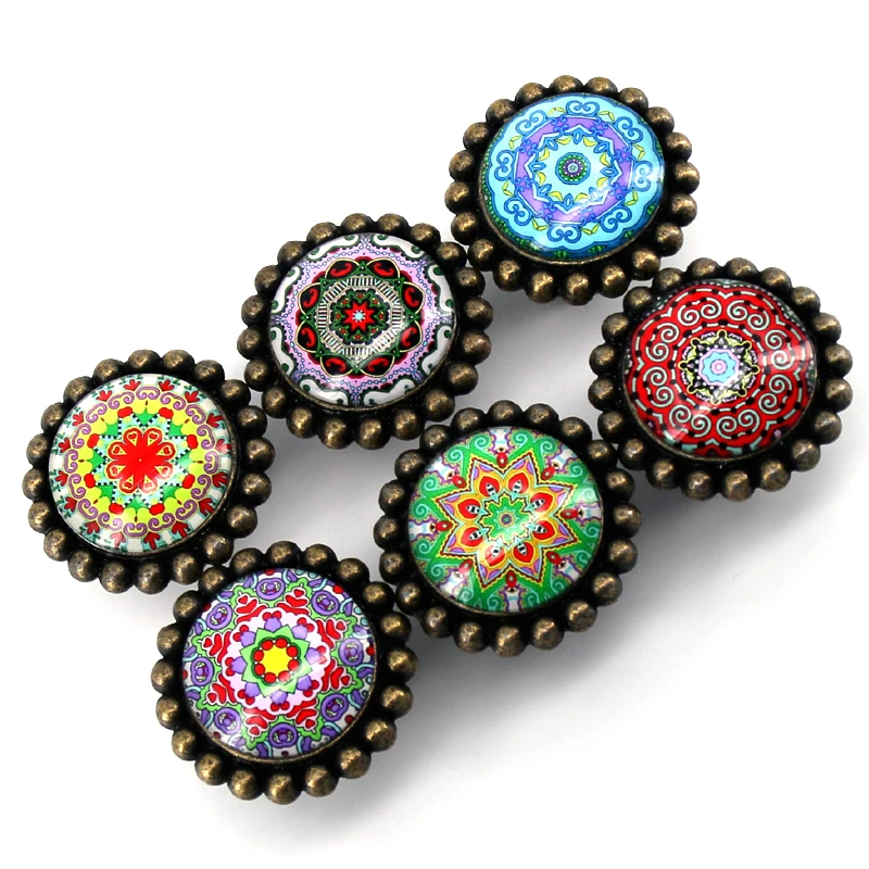 1x 42mm vintage bronze drawer shoe cabinet knobs pulls colorful glass crystal kitchen cabinet cupboard door handles free global shipping