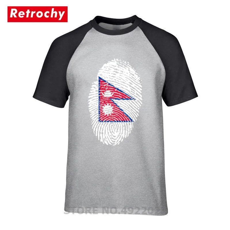 Футболка мужская с принтом в виде флага Непала рубашка хип-хоп из чистого хлопка