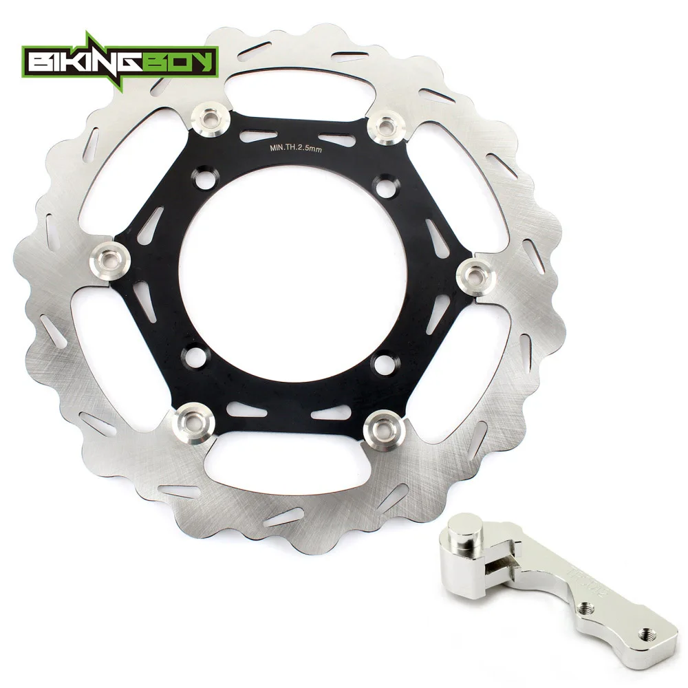 BIKINGBOY для Kawasaki KX 125 250 1995-2008 KX 250 450 F 2006- KLX 250 450 R оверсайз передний тормозной диск поворотный кронштейн