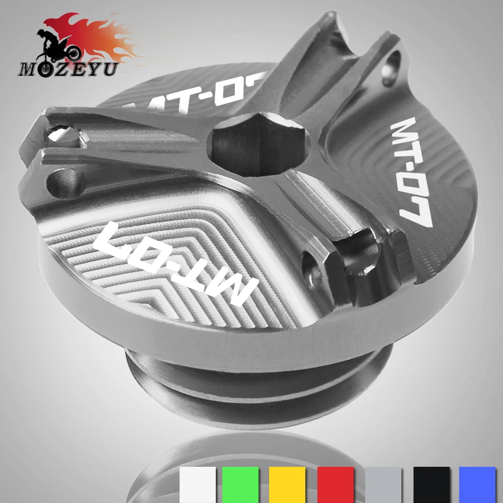

For YAMAHA MT07 MT-07 MT 07 FZ07 FZ-07 2014 2015 2016 2017 Motorcycle Accessories CNC Engine Oil Filter Cup Plug Cover Screw