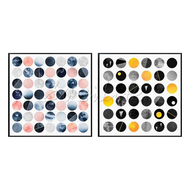 Плакат и принт в горошек современный абстрактный акварель скандинавском стиле