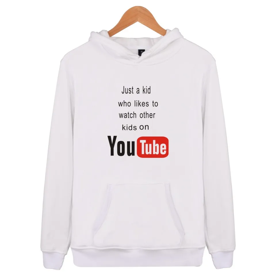 Толстовка с длинным рукавом для мужчин и женщин свитшот принтом YouTube уличная