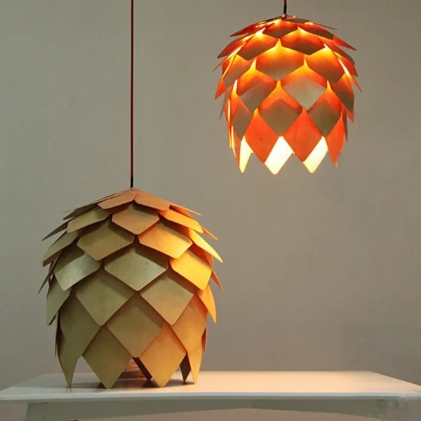 Европейский дуб Pinecone дерево Skrivo подвесные светильники лампы винтажные DIY