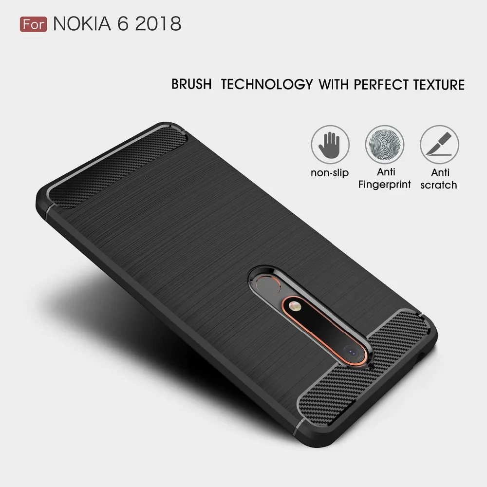 Бесплатный подарок закаленное фильм/для Nokia 6/Nokia 6 2018 мягкие Coque углеродного