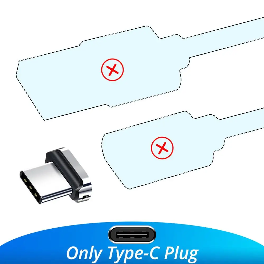 Type C Plug NO Cable FONKEN Магнитный usb-кабель type-C 1 м 2 м 3 А магнитный кабель для телефона быстрое зарядное устройство USB type C зарядный шнур Мобильный провод для быстрого заряда - Цвет: Type C Plug NO Cable