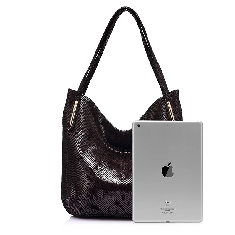 Женская большая кожаная сумка хобо REALER|tote bags for women|large tote bagbags with |