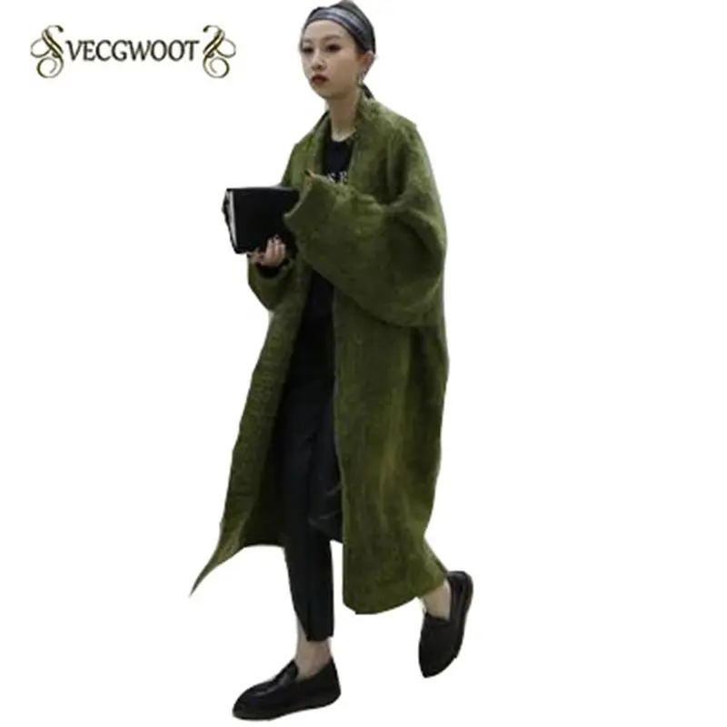 Осень-зима корейский стиль женский свитер куртка 2020 новая мода средней длины