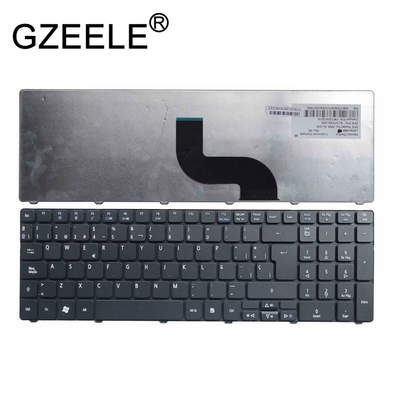 GZEELE испанская клавиатура для ACER aspire MP-09G36E0-6981W PK130PI1B18 PK1309F2000 KB. I170A.083 V104702AK3 Black SP Teclado