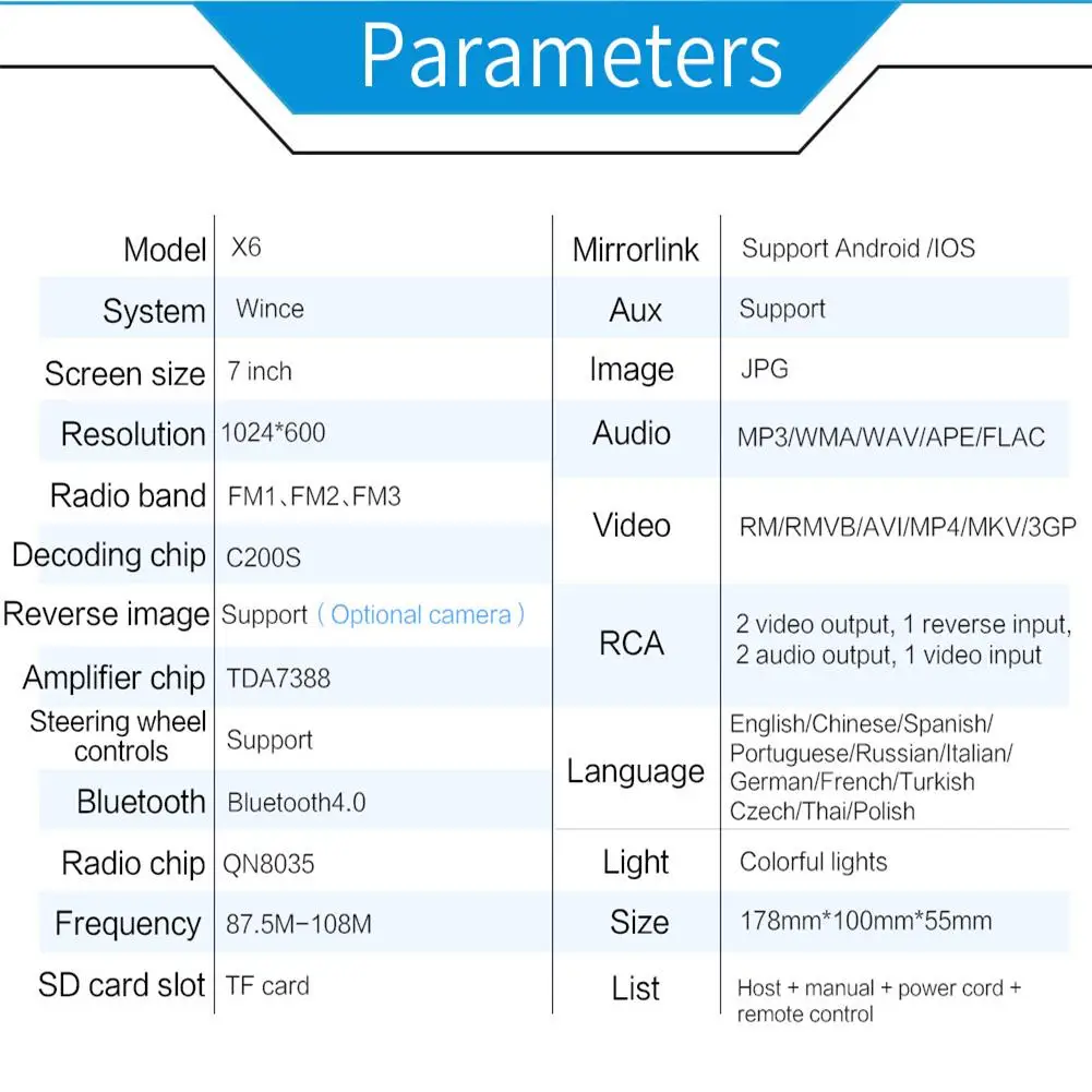Автомобильный плеер Android IOS HD 7 &quot2 Din MP5 Bluetooth Сенсорный экран Универсальный Авто