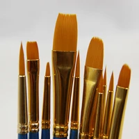 10pcslot high quality kids watercolor gouache painting pen nylon hair wooden handle brush multi function pen