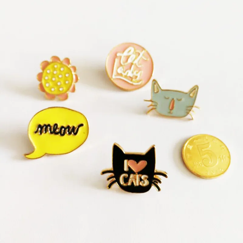 Брошь в виде кошки с надписью Meow | Украшения и аксессуары