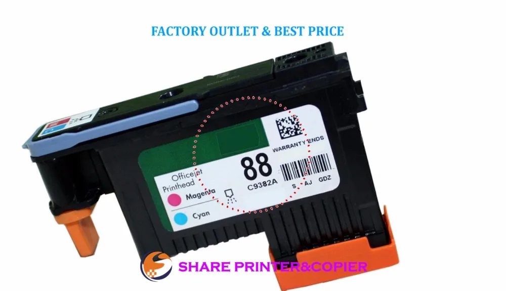 Печатающая головка для HP 88 C9381A C9382A печатающая K550 K5400 K8600 L7000 L7480 L7550 L7580 L7590 L7680 L7710 L7750