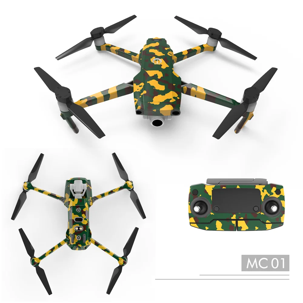 MC01 Камуфляжная наклейка для DJI Mavic 2 Pro& Zoom Drone 3D Водонепроницаемая наклейка для кожи Защитная крышка аксессуары для обновления - Цвет: MC01
