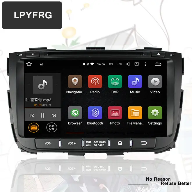 Автомобильный DVD плеер 2DIN android 10 0 1024*600 Octa Core Fit KIA SORENTO 2013 2015 Мультимедиа GPS