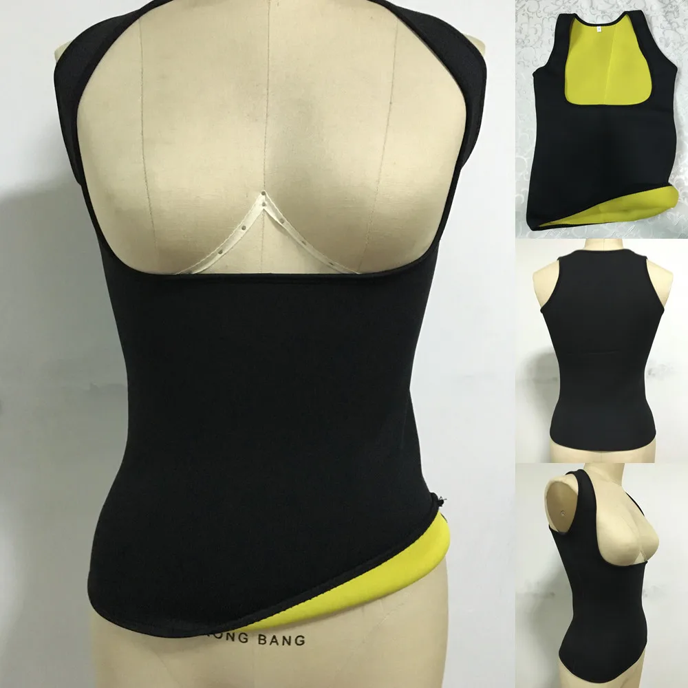 Женский неопреновый черный формирователь тела пуш ап Жилет Талии Тренажер