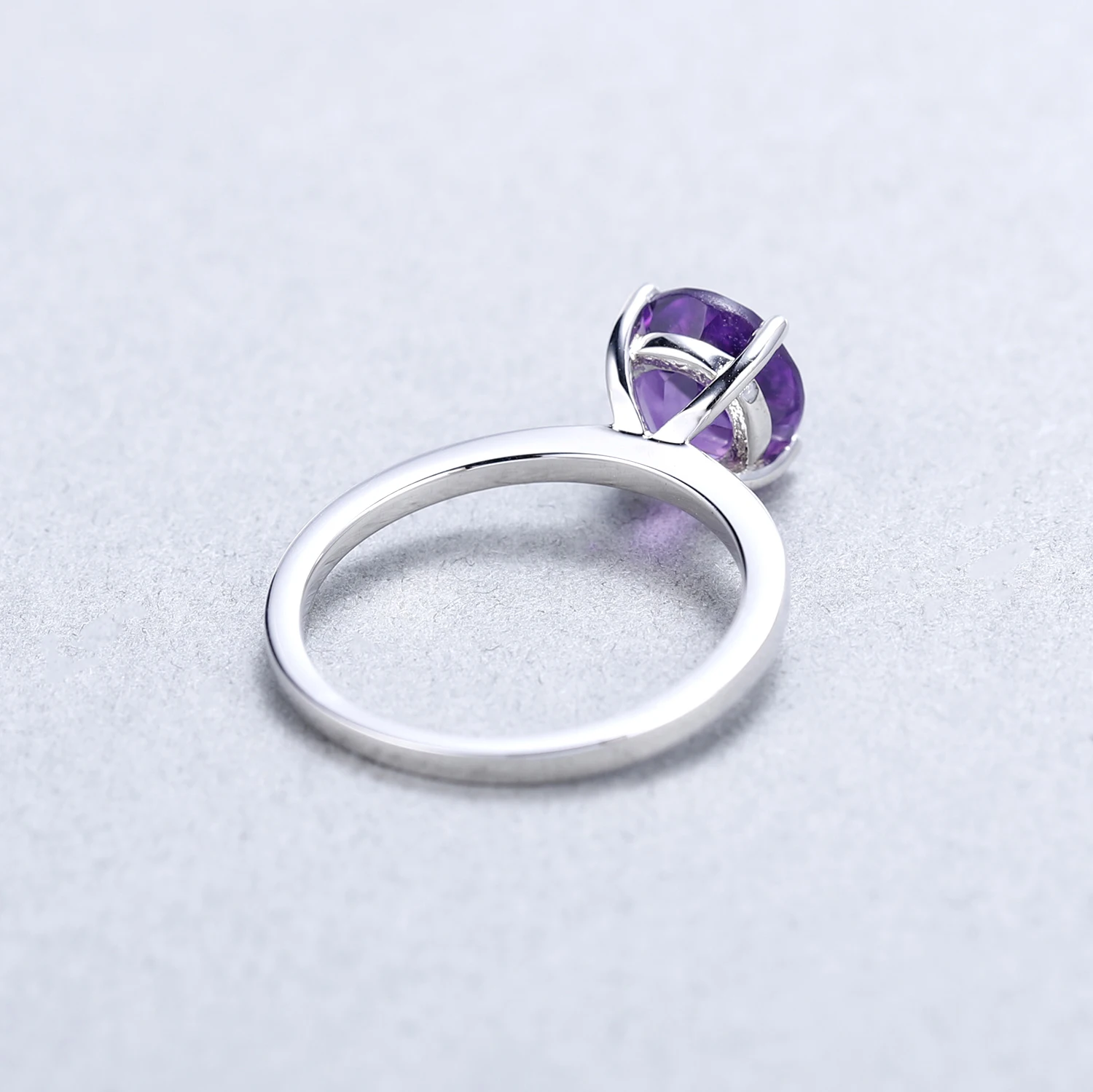 Драгоценный камень балет 2.04Ct натуральное Помолвочное кольцо с аметистом