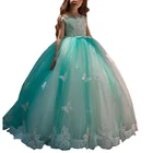 Нарядные платья для маленьких девочек с бабочками, кружевное детское бальное платье для выпускного вечера, платье для девочек