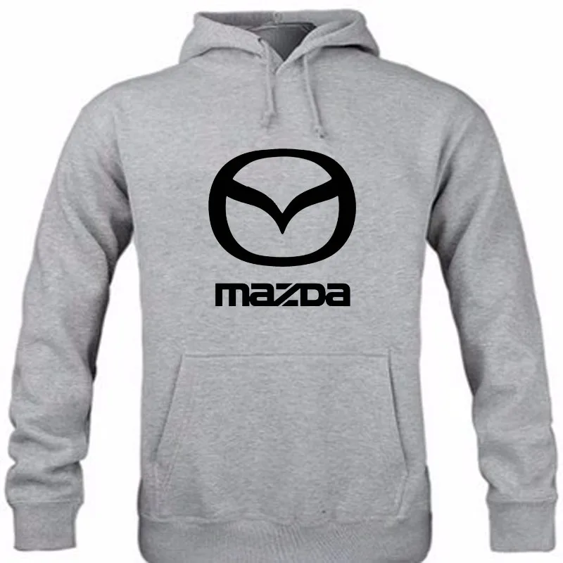 Осень и зима новое поступление Mazda Логотип пуловер толстовка с принтом капюшоном