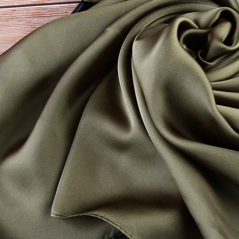 2019 Hot Luxury Brand Bags Scarf Women's Silk Fashion Lady Square Scarves Soft Shawls Pashmina Solid Color Bandana 70*70cm | Аксессуары