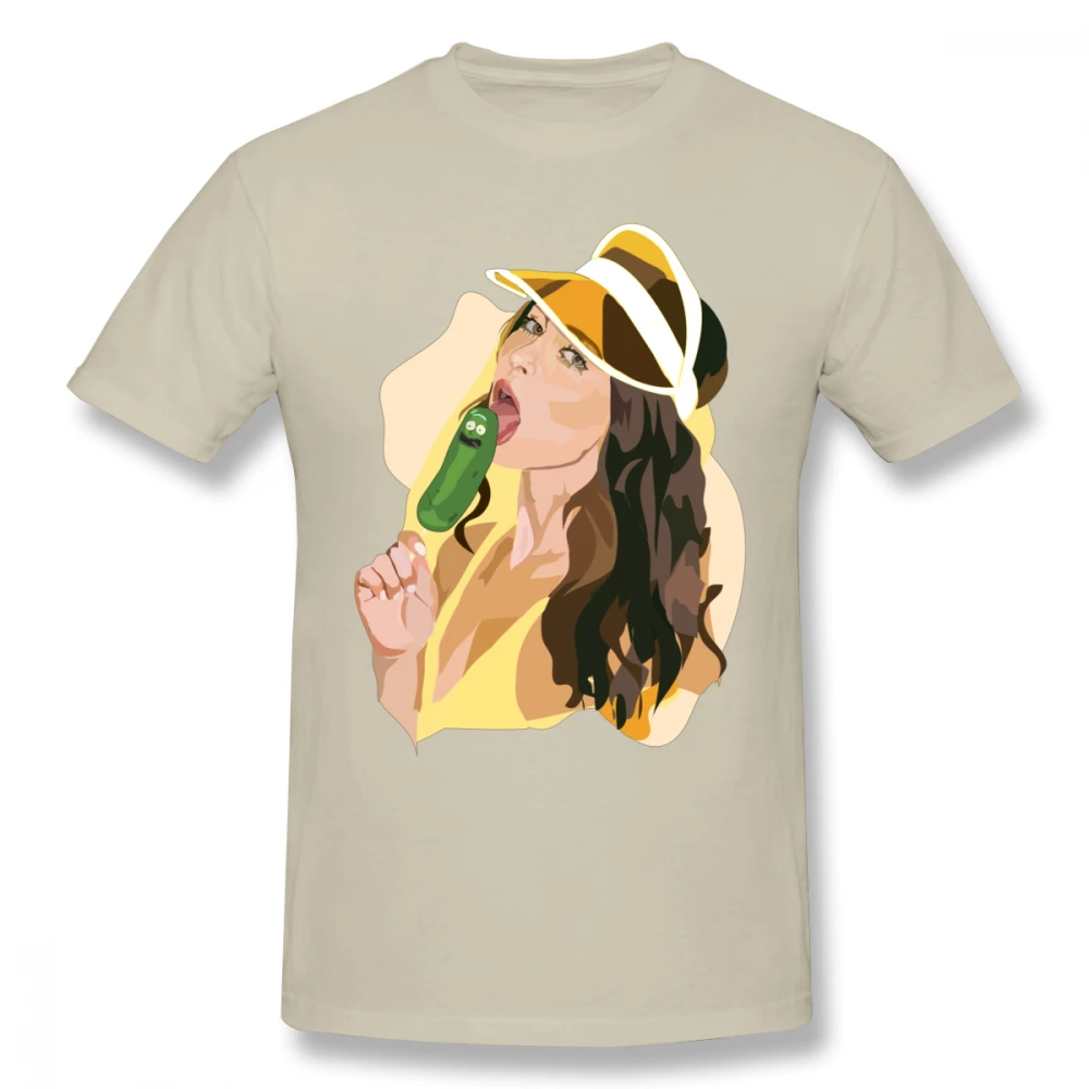 Riley Reid Funny Pickle футболка с надписью «Rick» для мужчин Повседневная футболка с круглым вырезом S-6XL размера плюс Homme - Цвет: Хаки