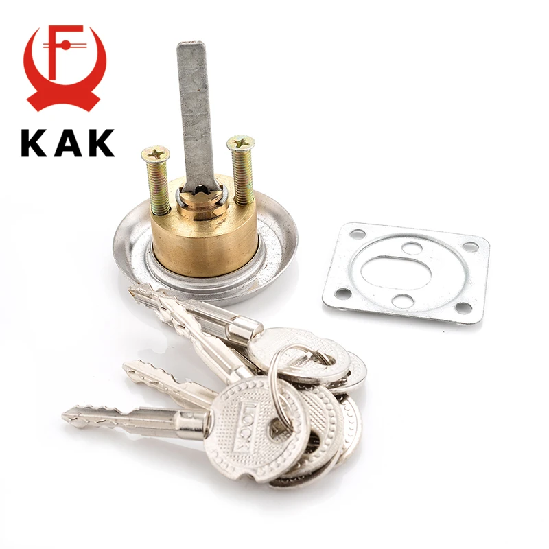KAK входной дверной замок цилиндрический медный сердечник с перекрестными