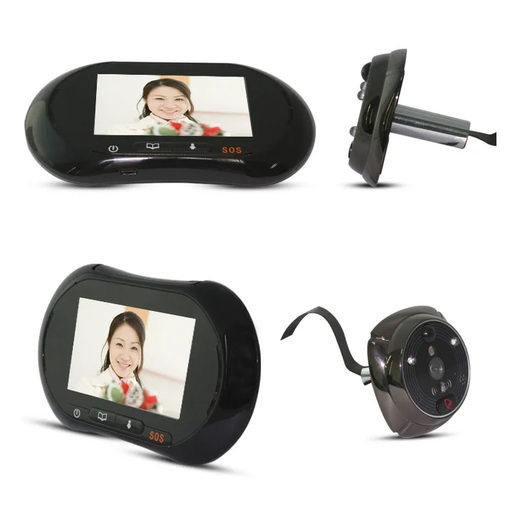 IHome3 WiFi 1080P дверной просмотр 3," ЖК-экран GSM Беспроводная камера сигнализация видео звонок глазок цифровой дверной звонок PIR детектор движения