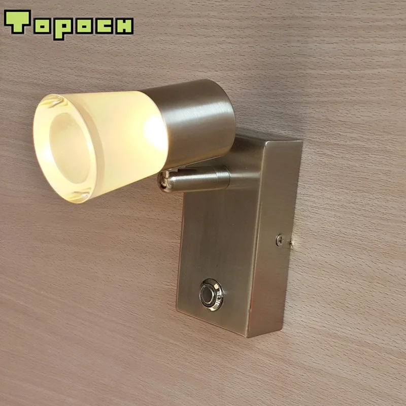 Topoch настенный светильник с никелированной поверхностью вращательная головка