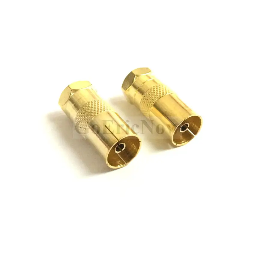 10 pcs RF Coaxial Gold Coax Adapter Connectors TV PAL Male/Female to F Male M/M Plug | Обустройство дома