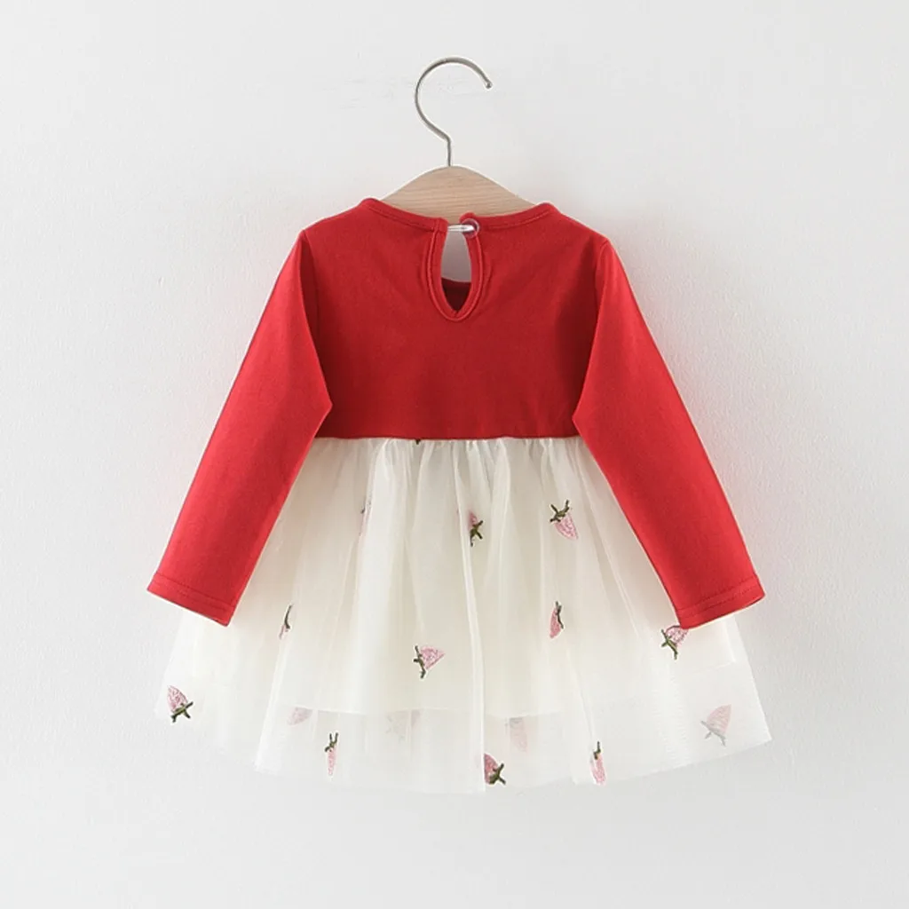 Платье для новорожденных девочек с длинными рукавами и принтом моркови