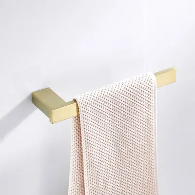 Набор аксессуаров для ванной комнаты матовый золотой держатель полотенец
