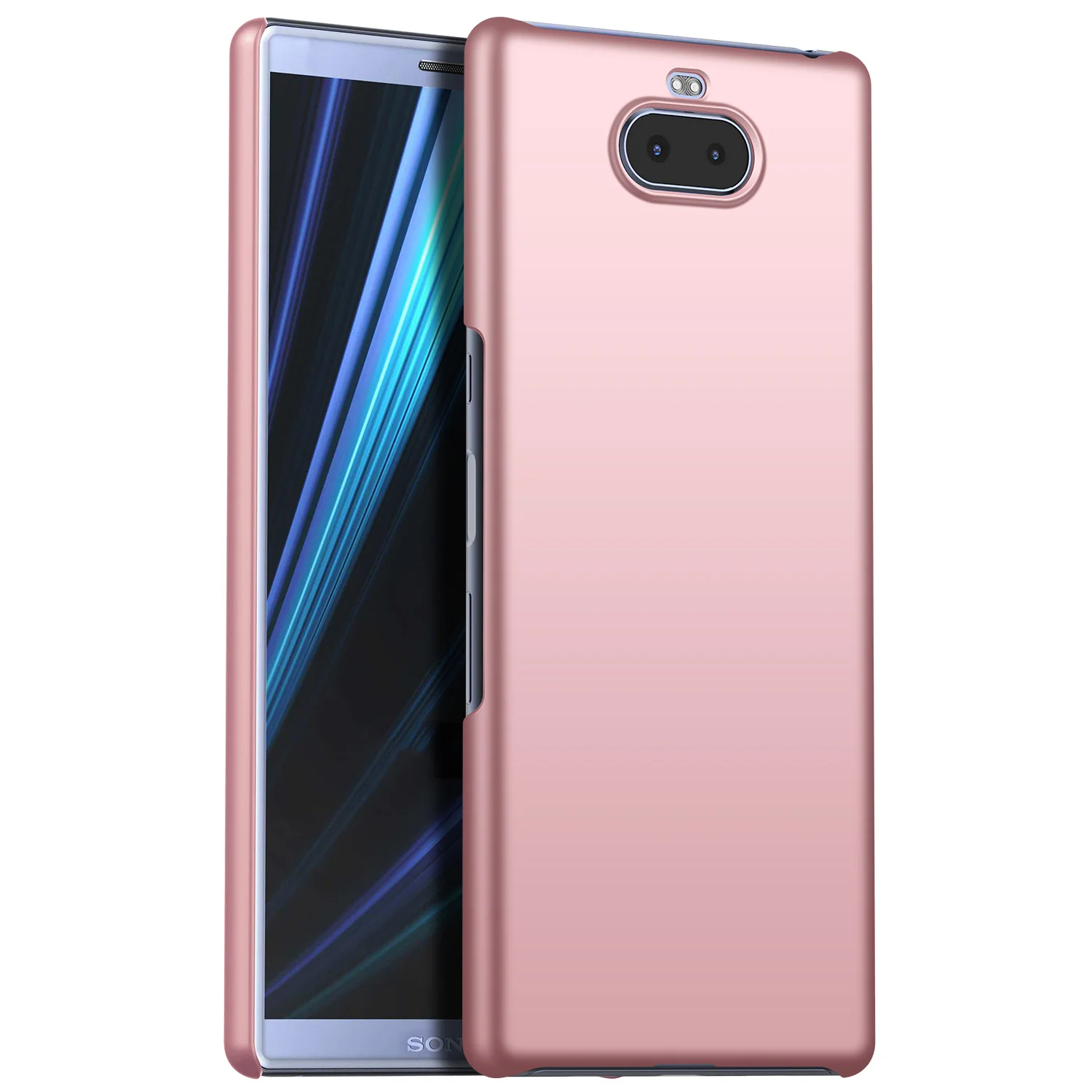 rose gold Чехол для sony Xperia 10 Plus, роскошный Высококачественный жесткий Тонкий чехол из поликарбоната, матовый защитный чехол на заднюю панель s для sony Xperia 1 Xperia10 - Цвет: rose gold